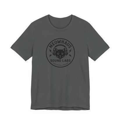 Meowhaus Sound Labs Cat Logo Tee - Clear Variation - Fort Wayne Indiana Audio Sound Music Studio School