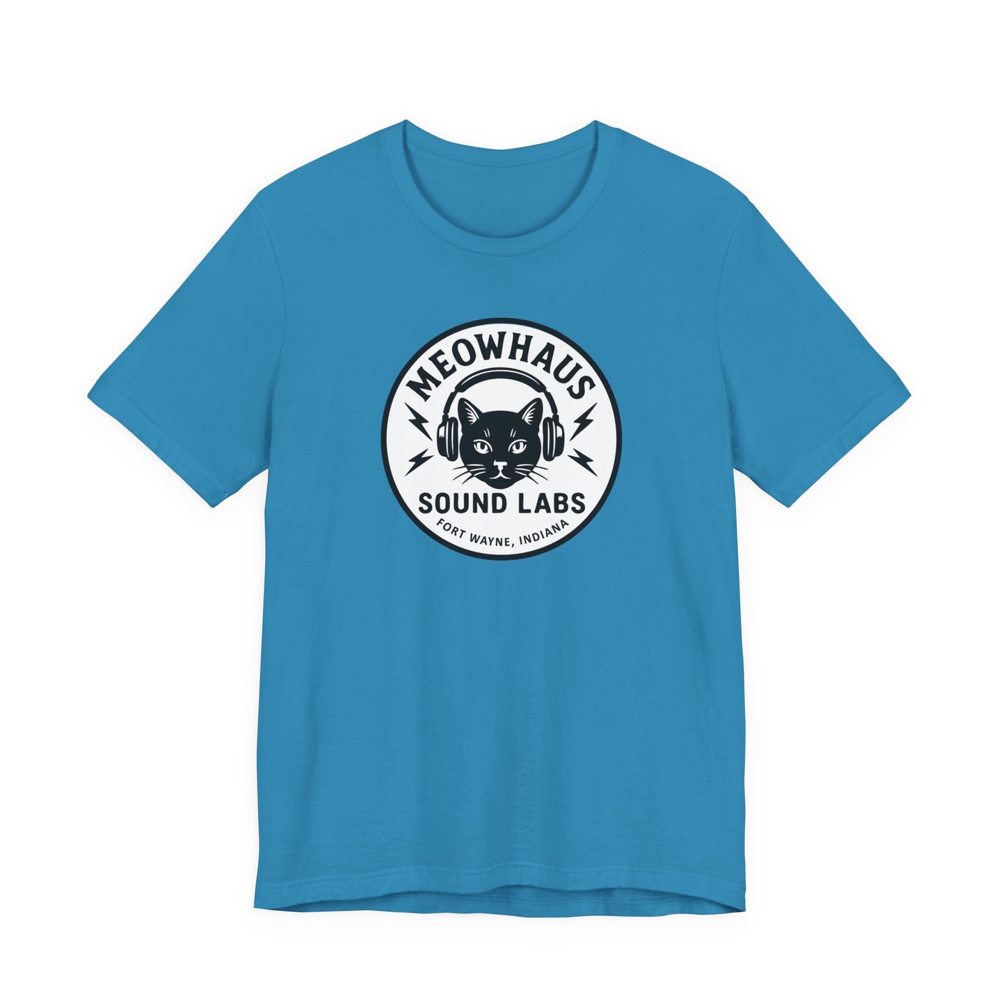 Meowhaus Sound Labs Cat Logo Tee - Fort Wayne Indiana Audio Music Studio School