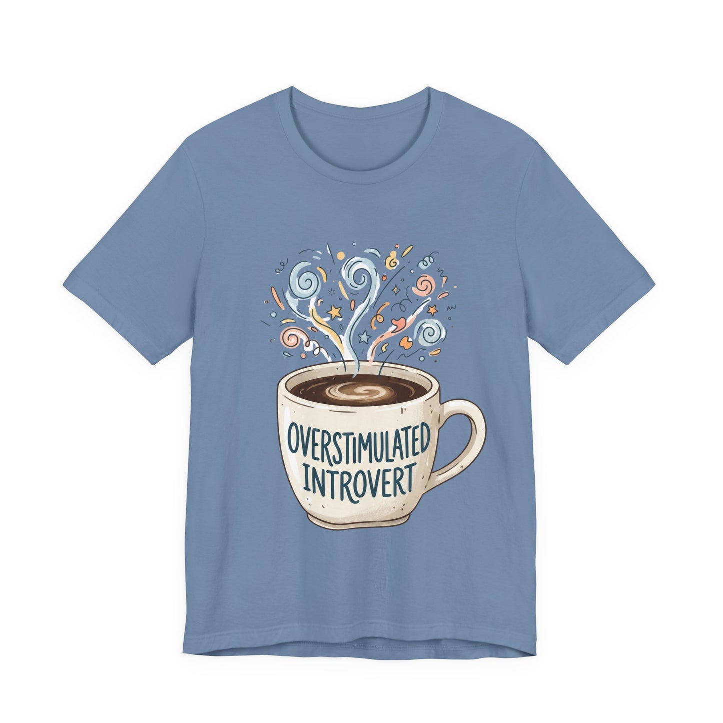 VOID - Overstimulated Introvert Coffee Tee — Cute Coffee Mug Graphic T-Shirt