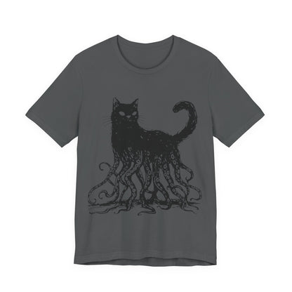 OctoCat Original T‑Shirt — Black Ink Mythical Cat with Octopus Tentacles Graphic Tee