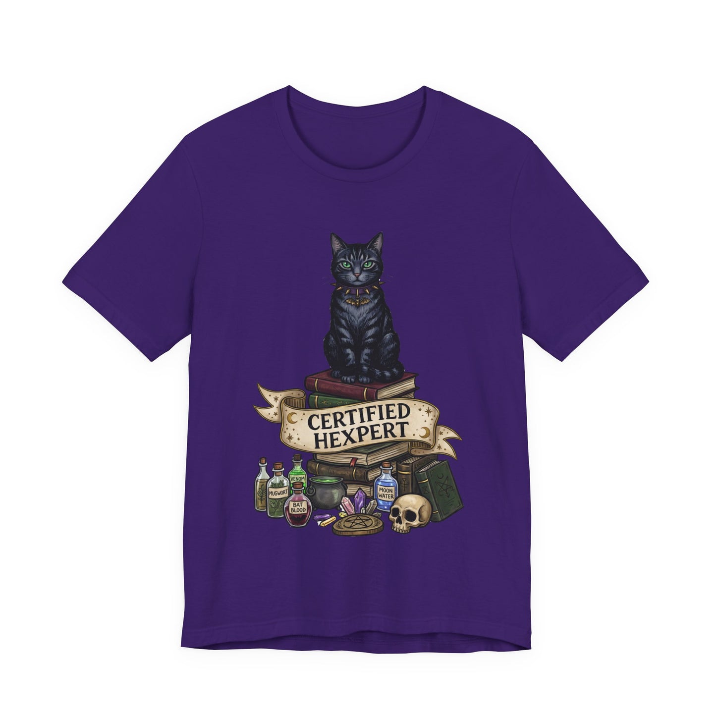 DarkArts - Hexpert (Color) T-Shirt — Black Cat Witchcraft Graphic Tee