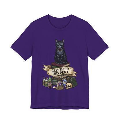 DarkArts - Hexpert (Color) T-Shirt — Black Cat Witchcraft Graphic Tee