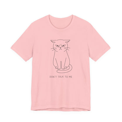 VOID - Don’t Talk To Me Cat T-Shirt — Grumpy Kitten Minimal Line Art Tee