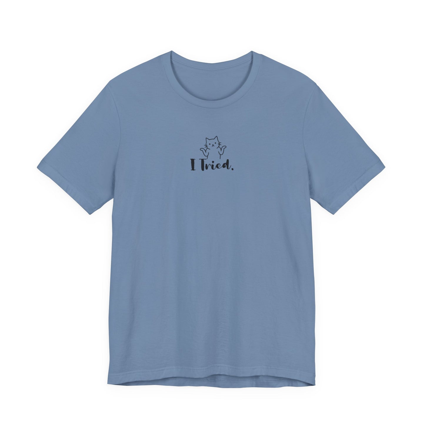 VOID - Cute Cat "I Tried." Minimalist Graphic Tee