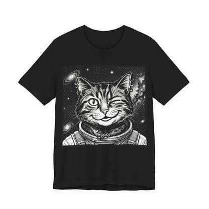 WinkyCat - The Astronaut (NO Gesture) Cat T-Shirt — Winking Space Kitty Graphic Tee