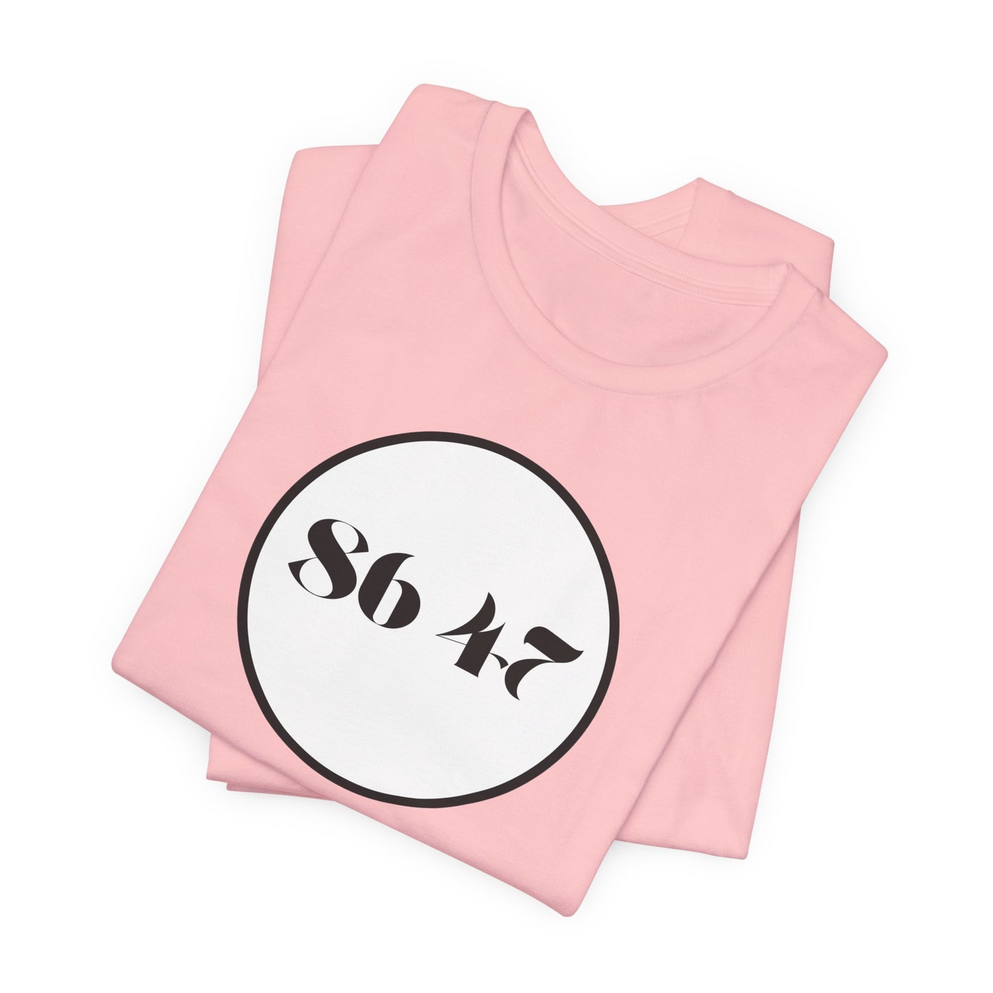86 47 - Clean, Clear & Concise - Vintage Circle Number Tee — "86 47" Graphic T-Shirt