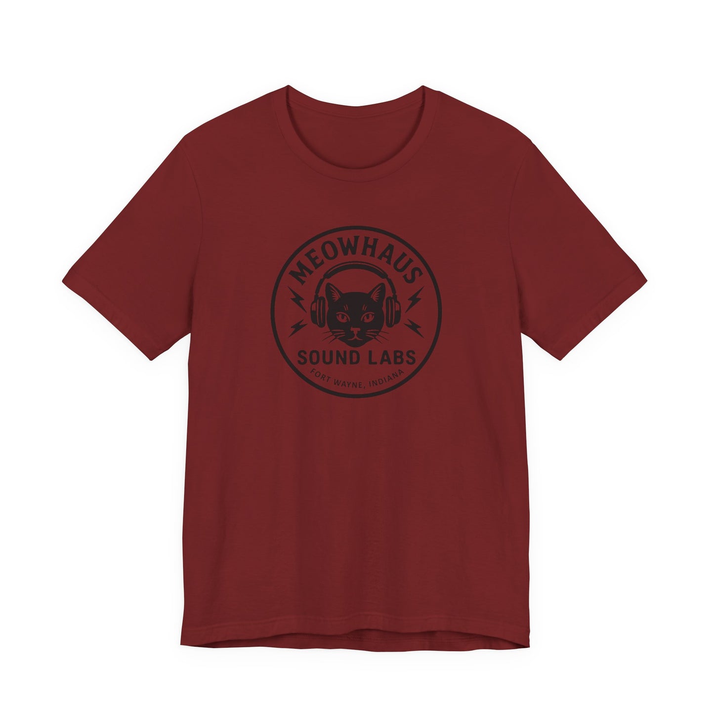 Meowhaus Sound Labs Cat Logo Tee - Clear Variation - Fort Wayne Indiana Audio Sound Music Studio School