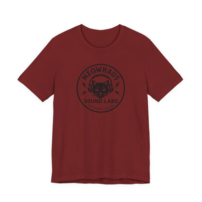 Meowhaus Sound Labs Cat Logo Tee - Clear Variation - Fort Wayne Indiana Audio Sound Music Studio School