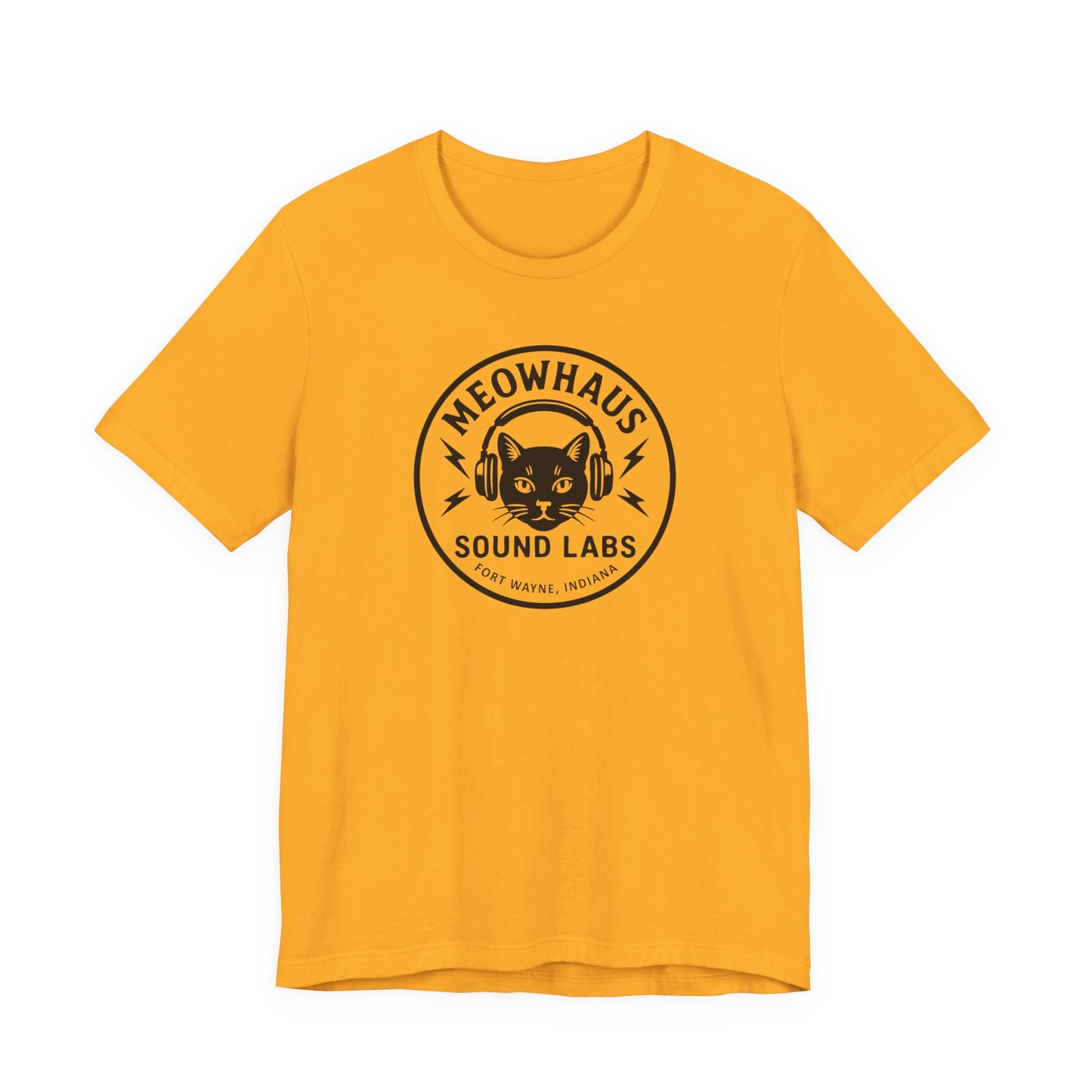 Meowhaus Sound Labs Cat Logo Tee - Clear Variation - Fort Wayne Indiana Audio Sound Music Studio School