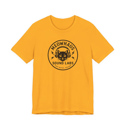 Meowhaus Sound Labs Cat Logo Tee - Clear Variation - Fort Wayne Indiana Audio Sound Music Studio School