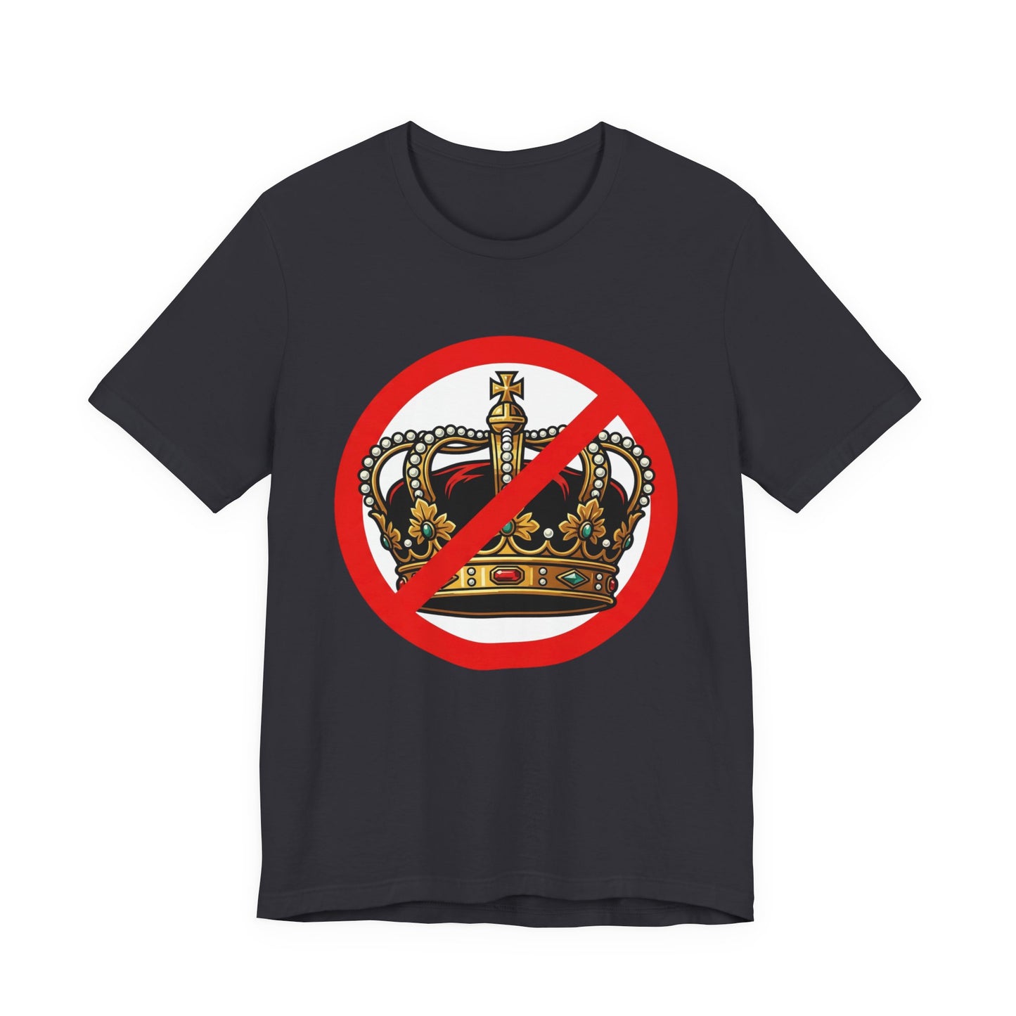 No Kings T-Shirt — Anti-Monarchy Crown Symbol Graphic Tee