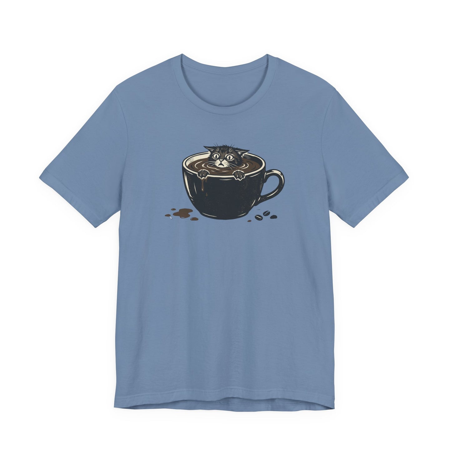 VOID - Cat in Coffee Cup T-Shirt — Cute Coffee Lover Kitty Tee