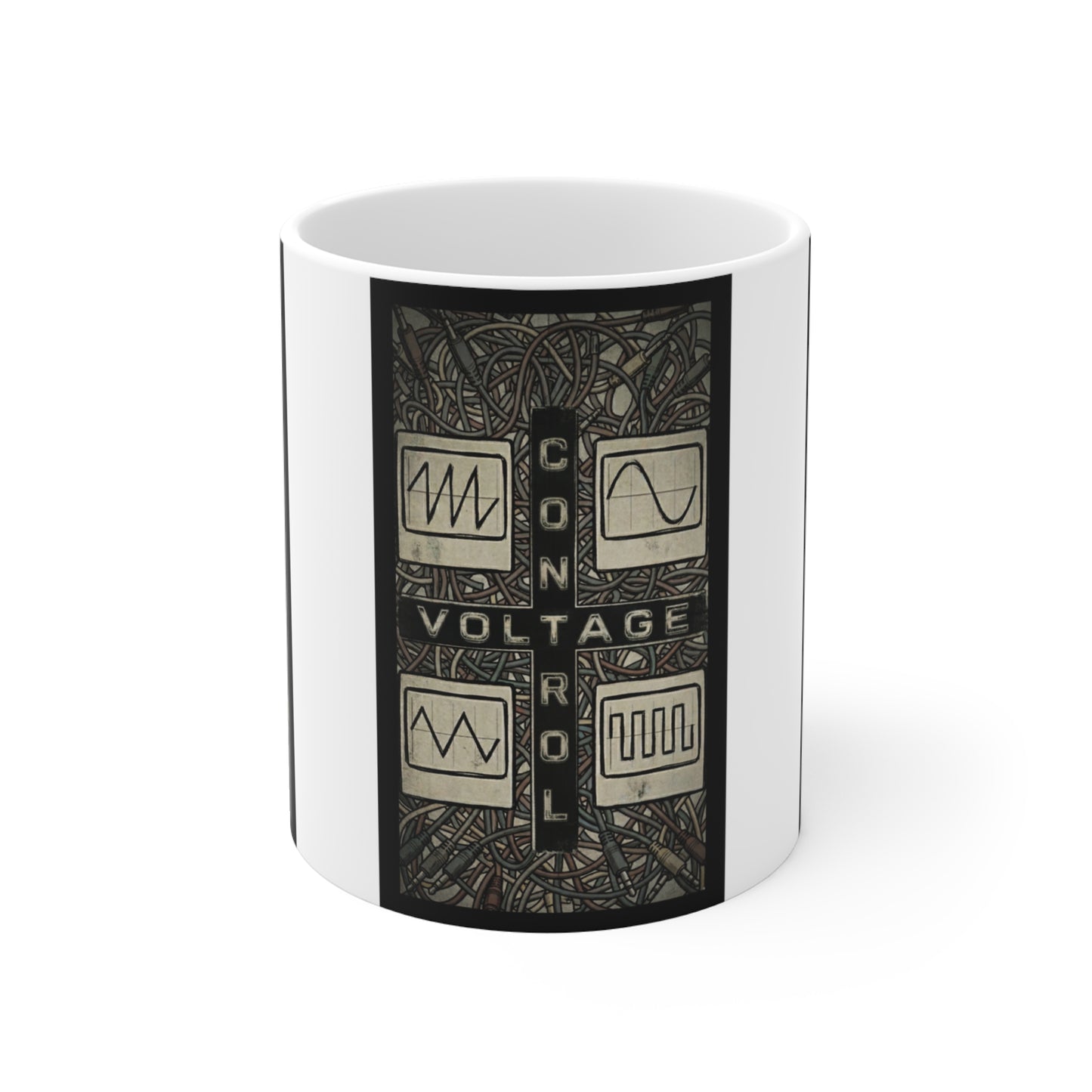 CV Control Voltage - 11oz Mug Ambi Handle– Vintage Analog Modular Synth Electronics Coffee Cup