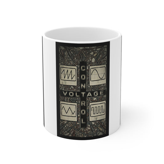CV Control Voltage - 11oz Mug Ambi Handle– Vintage Analog Modular Synth Electronics Coffee Cup