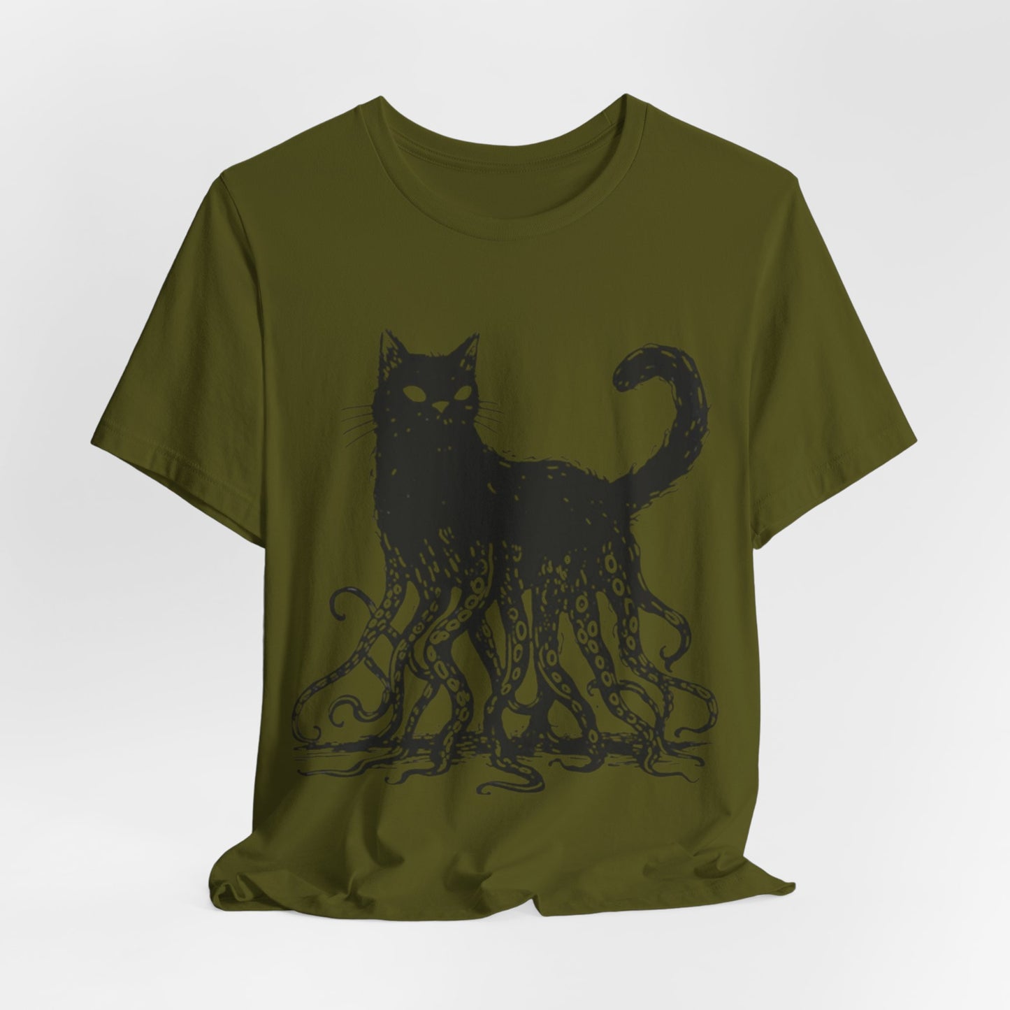 OctoCat Original T‑Shirt — Black Ink Mythical Cat with Octopus Tentacles Graphic Tee