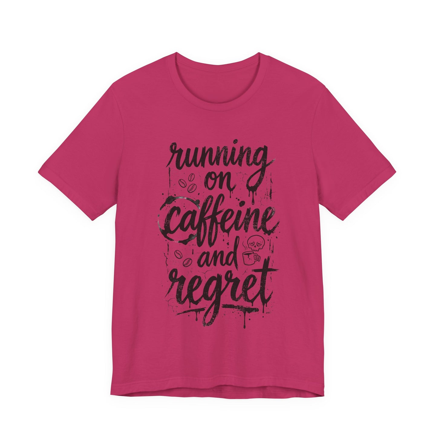 VOID - Running On Caffeine And Regret Original Coffee Cat T-Shirt