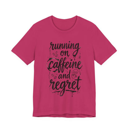 VOID - Running On Caffeine And Regret Original Coffee Cat T-Shirt