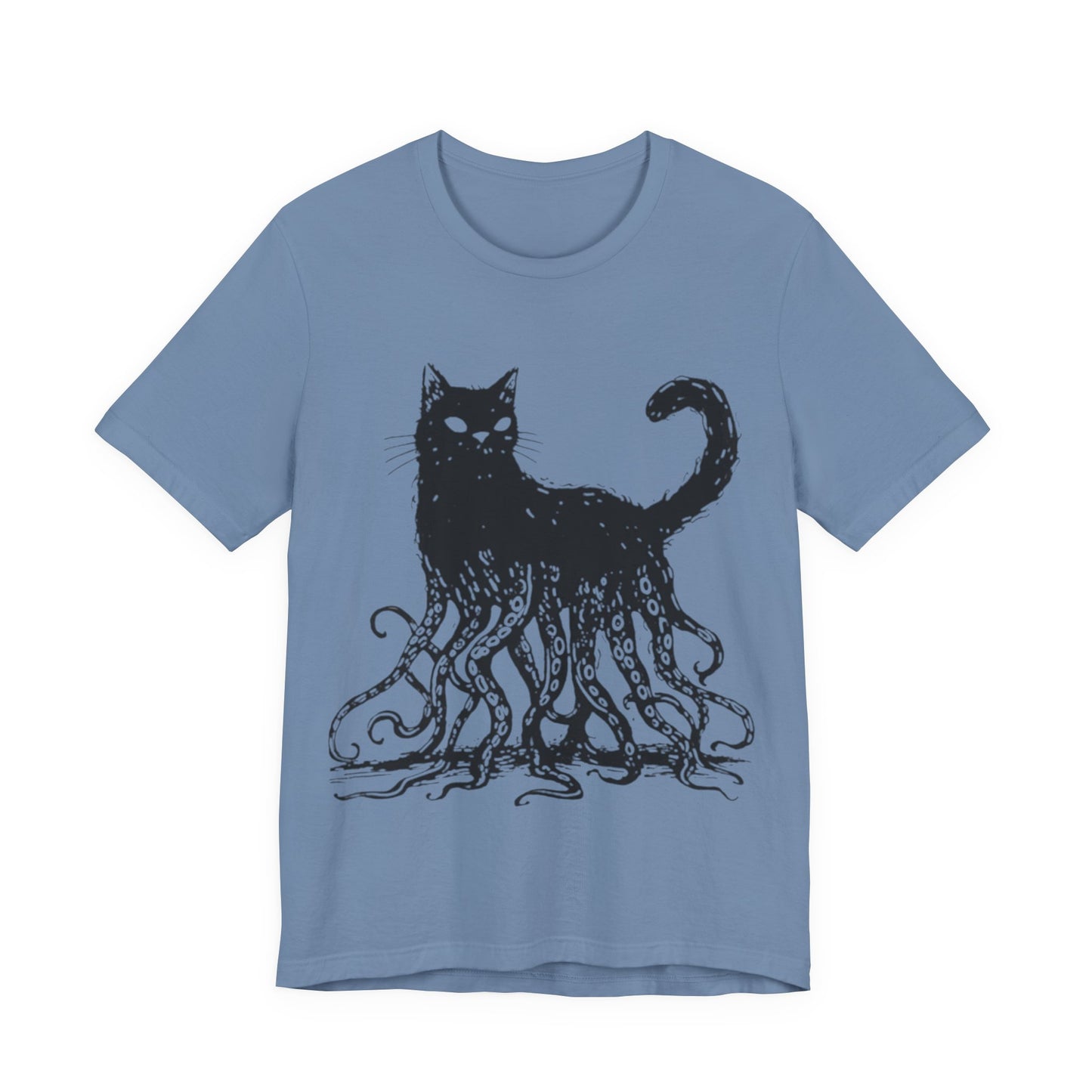 OctoCat Original T‑Shirt — Black Ink Mythical Cat with Octopus Tentacles Graphic Tee
