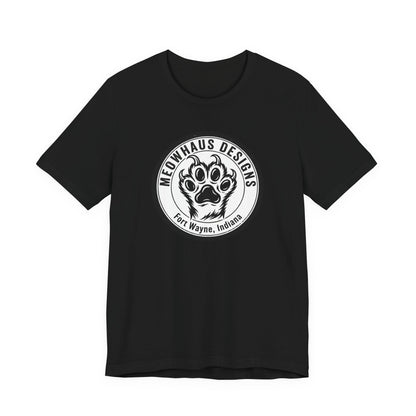Meowhaus Designs Paw Logo T‑Shirt — Fort Wayne Cat Lover Graphic Tee