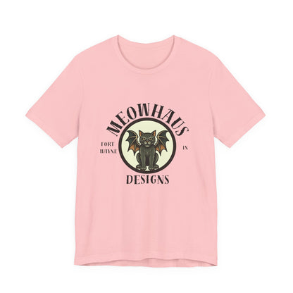 MHD - Emblem - Vintage Tattoo Cat Bat Logo Tee — “Meowhaus Designs” Graphic T-Shirt