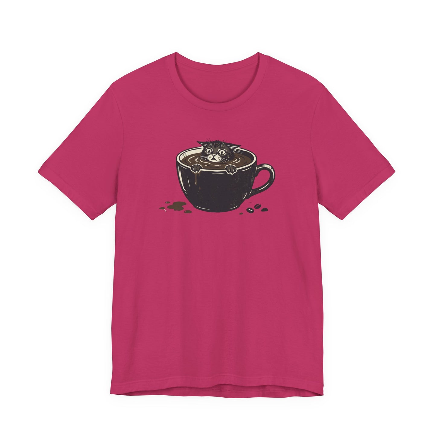VOID - Cat in Coffee Cup T-Shirt — Cute Coffee Lover Kitty Tee