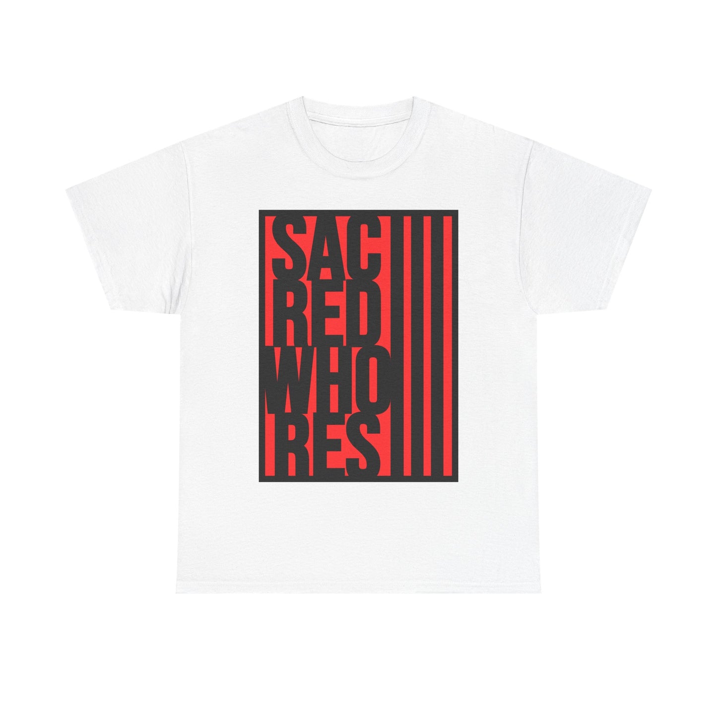 Sacred Whores - Bold Red & Black Graphic Tee