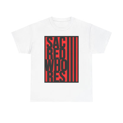 Sacred Whores - Bold Red & Black Graphic Tee