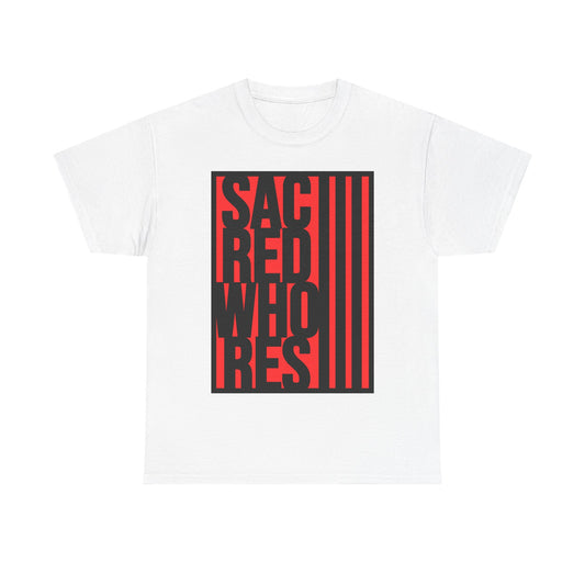 Sacred Whores - Bold Red & Black Graphic Tee