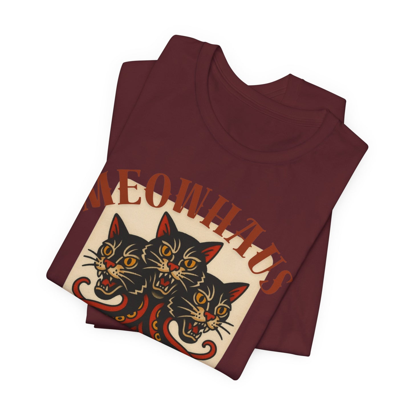 The Magic Three - Vintage Tattoo Meowhaus Cat-Octopus Graphic Tee
