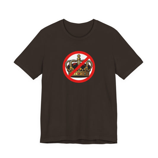 No Kings - Smaller Graphic - Protest Rally T-Shirt — No Crown Prohibition Graphic Tee