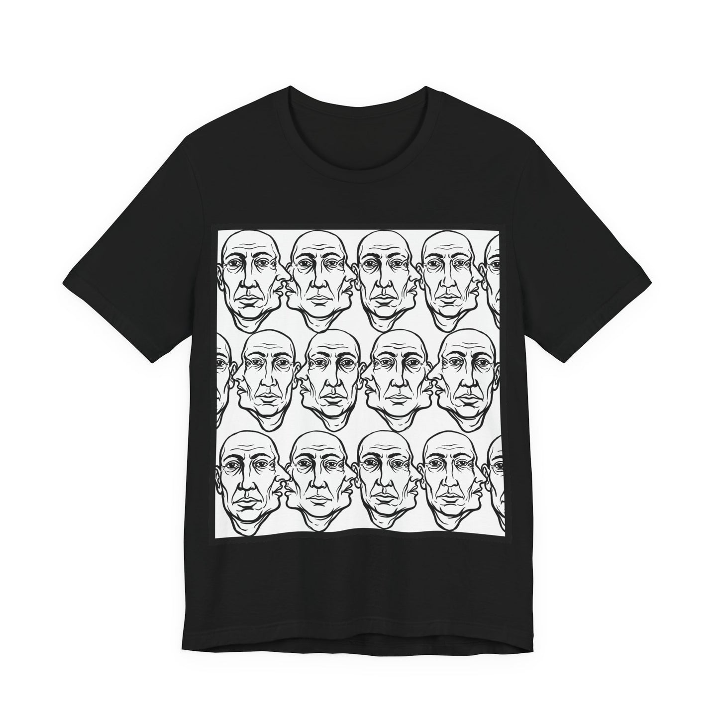 HotGossip - Version 1 - Abstract Repeating Faces Graphic Tee