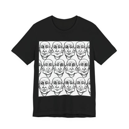 HotGossip - Version 1 - Abstract Repeating Faces Graphic Tee