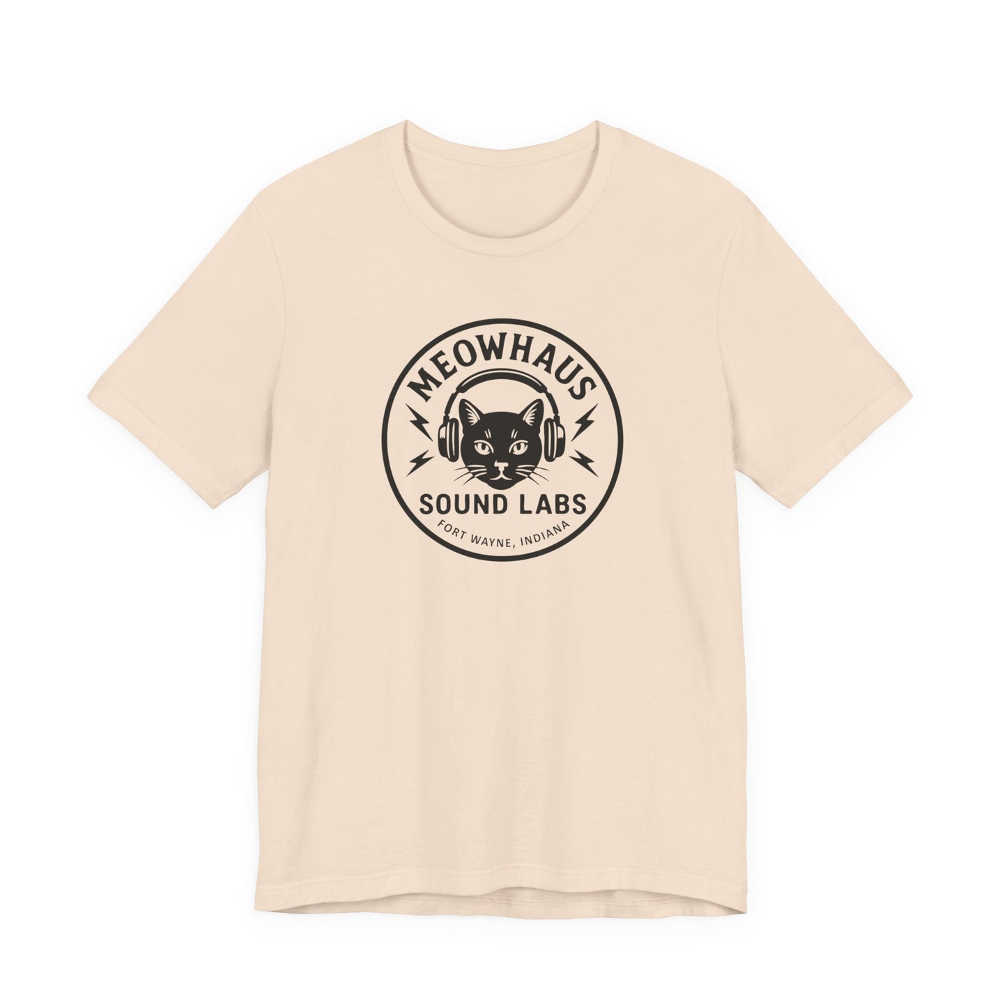 Meowhaus Sound Labs Cat Logo Tee - Clear Variation - Fort Wayne Indiana Audio Sound Music Studio School