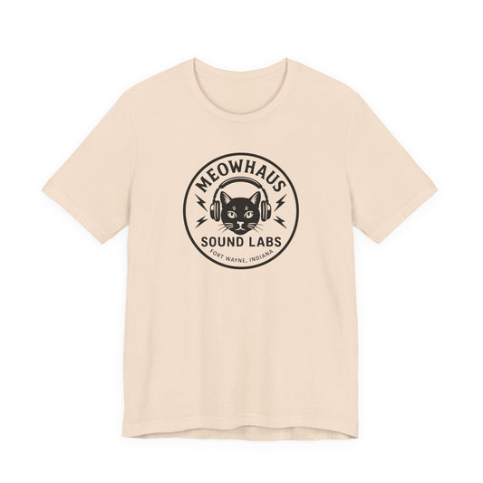 Meowhaus Sound Labs Cat Logo Tee - Clear Variation - Fort Wayne Indiana Audio Sound Music Studio School
