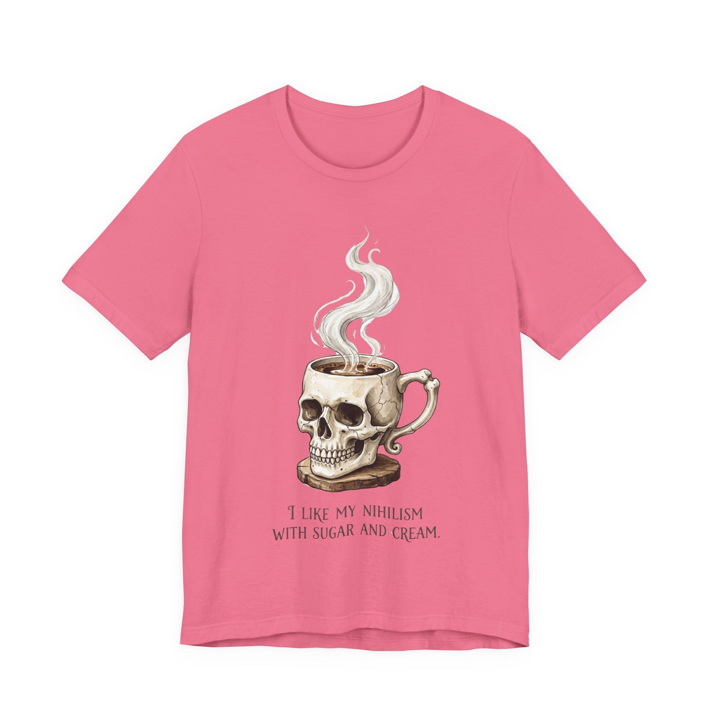 VOID - Tattoo Skull Coffee Tee — "I Like My Nihilism With Sugar and Cream" Graphic T-Shirt