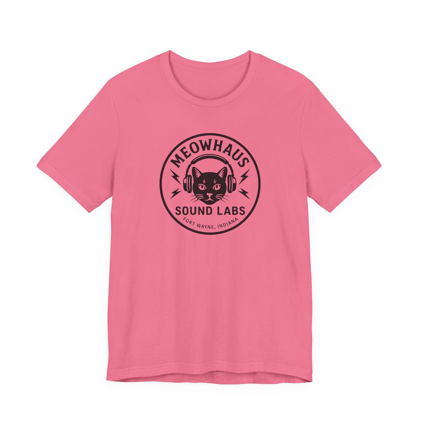 Meowhaus Sound Labs Cat Logo Tee - Clear Variation - Fort Wayne Indiana Audio Sound Music Studio School