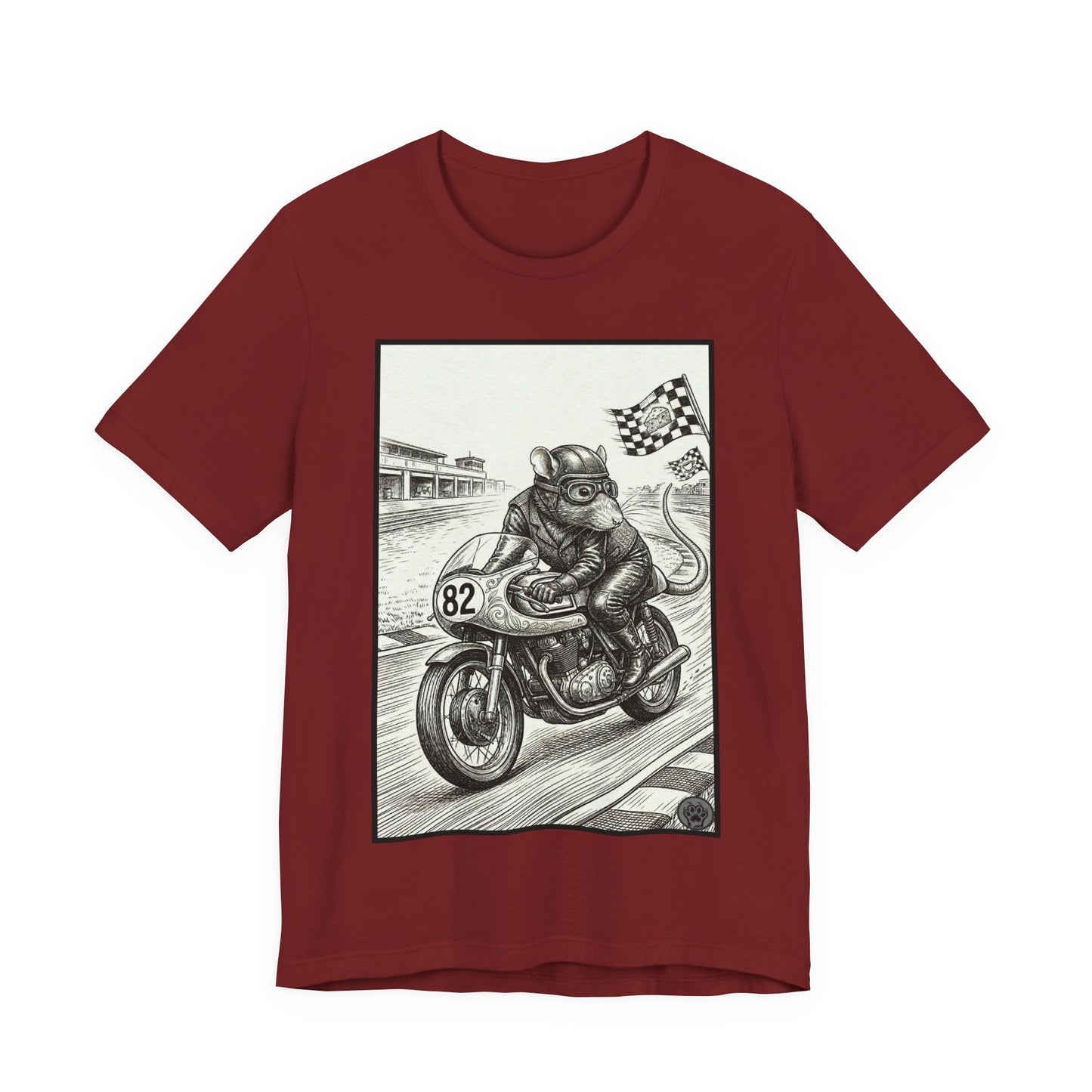 Ratney - "Rat Race" - Motorcycle Rat Racing T‑Shirt — Vintage Racer Graphic Tee