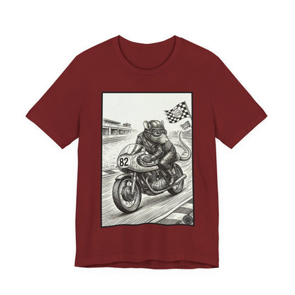 Ratney - "Rat Race" - Motorcycle Rat Racing T‑Shirt — Vintage Racer Graphic Tee