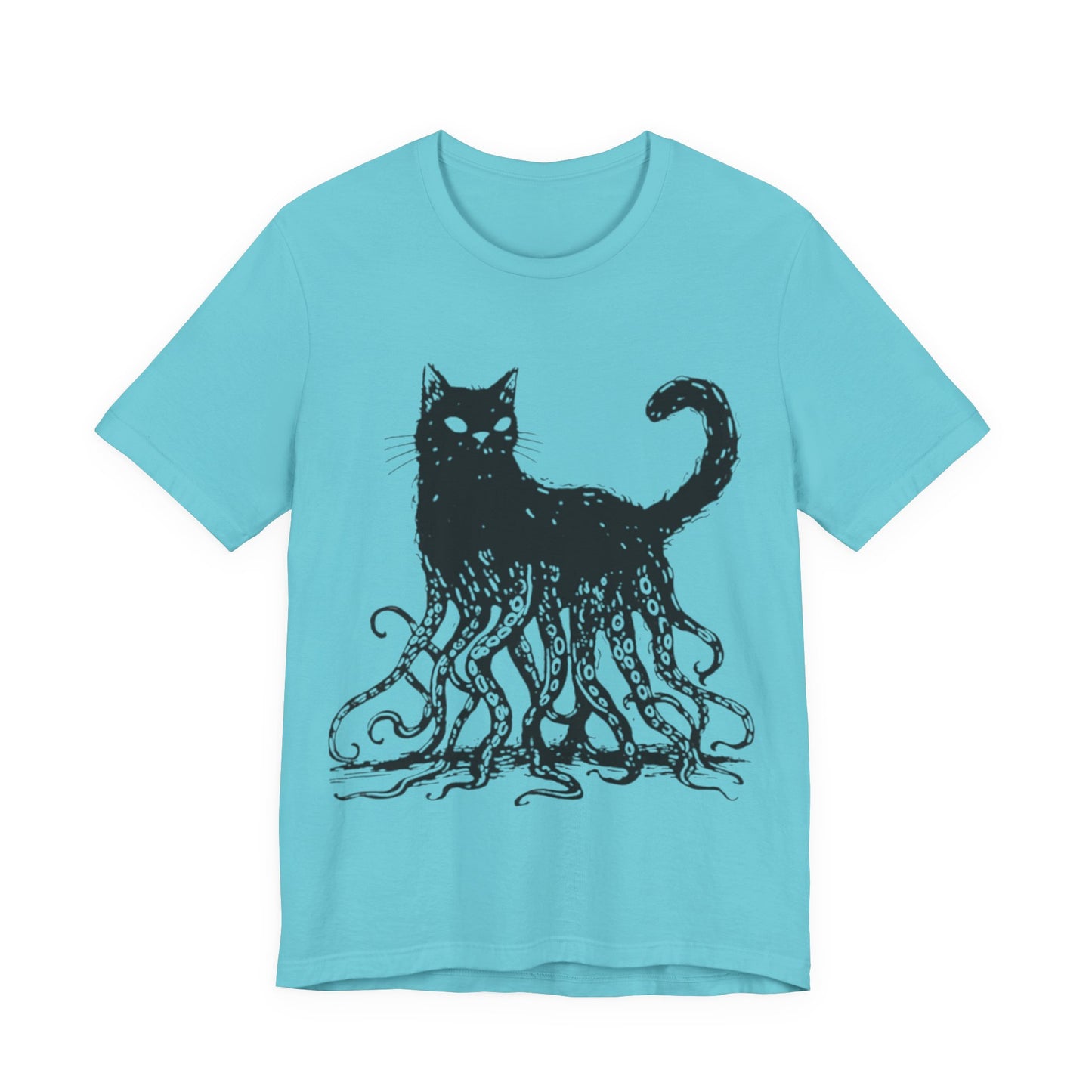 OctoCat Original T‑Shirt — Black Ink Mythical Cat with Octopus Tentacles Graphic Tee