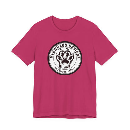 Meowhaus Designs Paw Logo T‑Shirt — Fort Wayne Cat Lover Graphic Tee