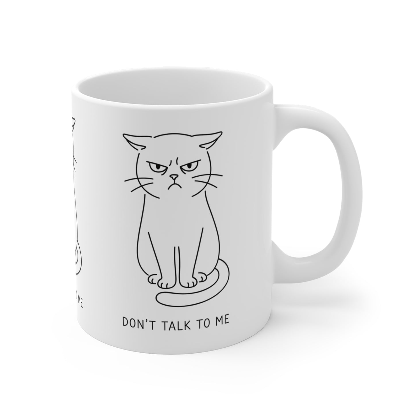 VOID - Don't Talk To Me Cat Mug — Funny Annoyed Cat Coffee Cup, Sarcastic Gift for Cat Lovers