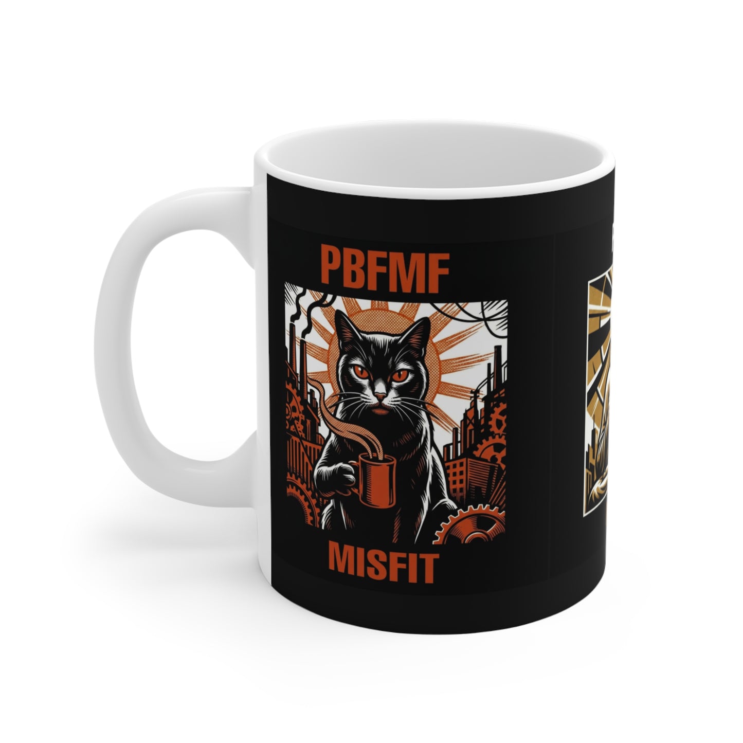 IYKYK - Misfit Mug — PBFMF Buddha, Budai & Cat Coffee Art 11oz