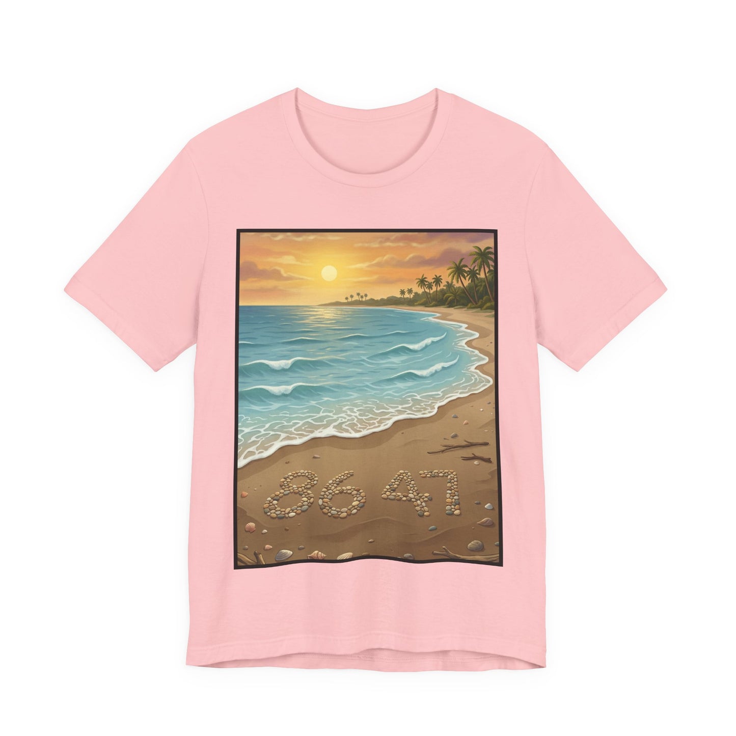 Another Nice Day At The Beach - Vertical - Beach Sunset Tee — Coastal Tropical Shoreline Graphic T‑Shirt