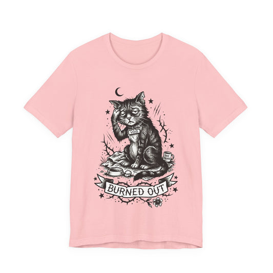 VOID - Burned Out Cat T-Shirt — Vintage Sad Cat Illustration Tee
