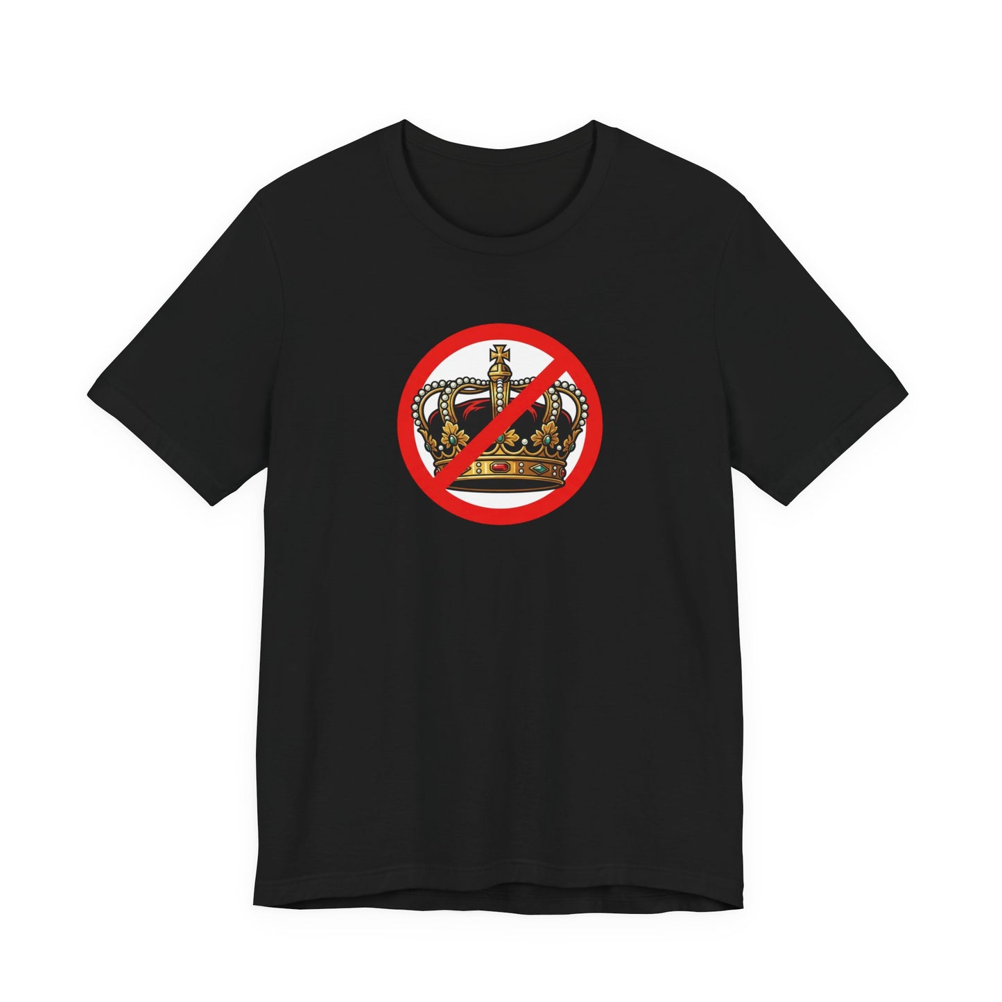 No Kings - Smaller Graphic - Protest Rally T-Shirt — No Crown Prohibition Graphic Tee