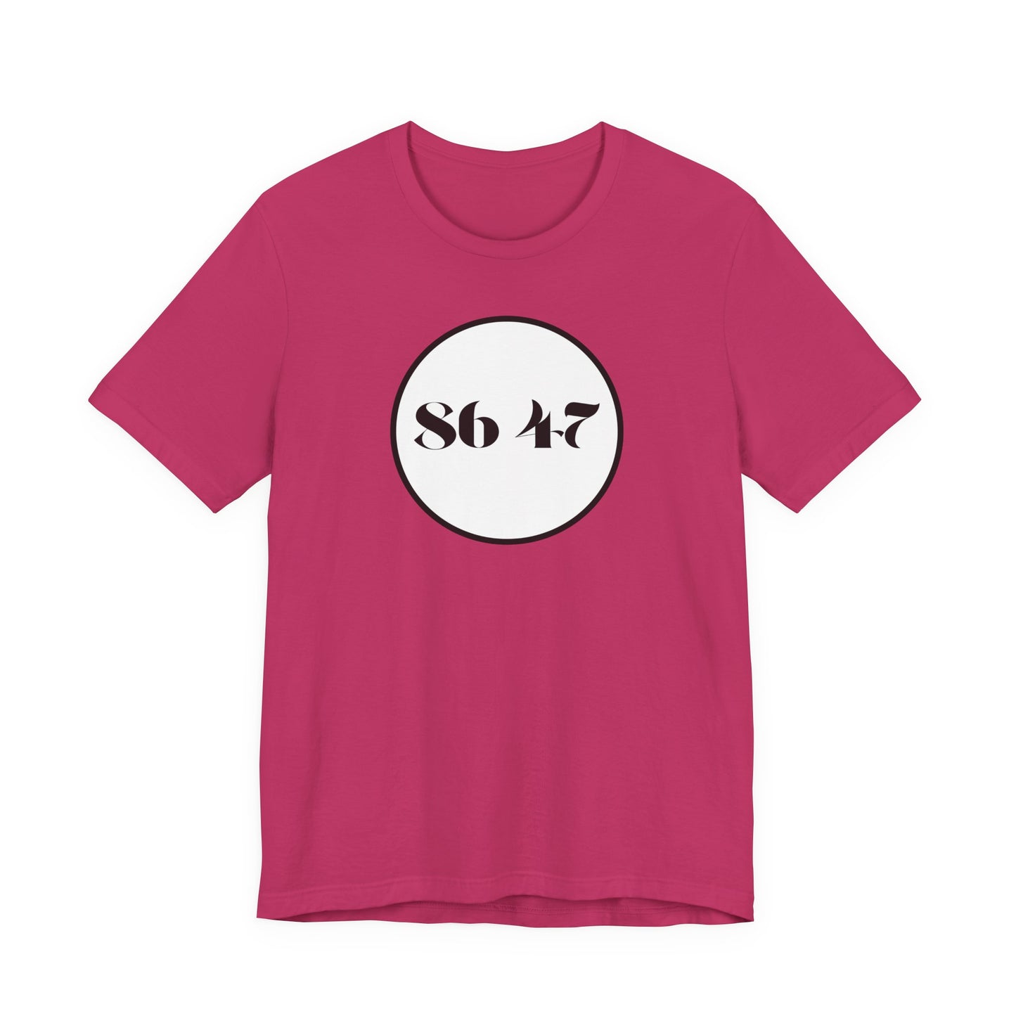 86 47 - Clean, Clear & Concise - Vintage Circle Number Tee — "86 47" Graphic T-Shirt