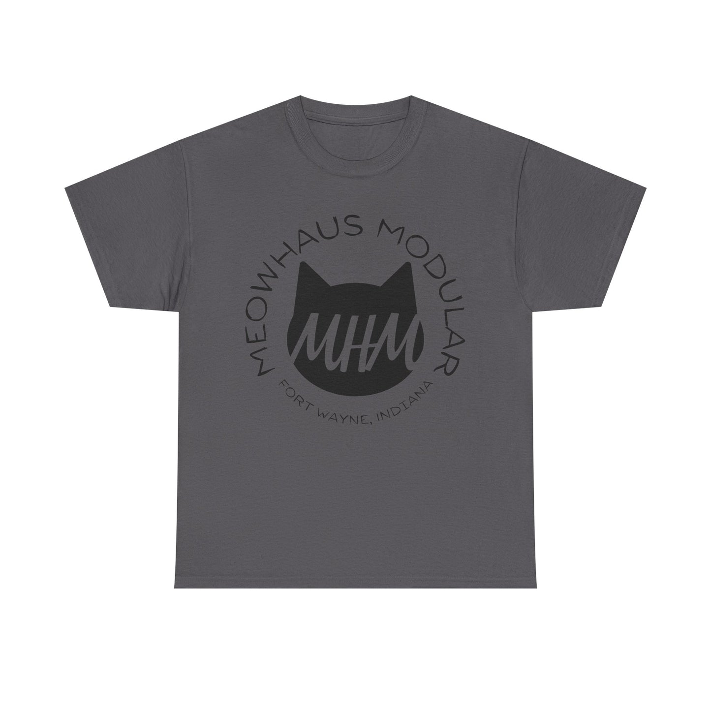 Meowhaus Modular Tee — 'MHM' Cat Logo Fort Wayne, Indiana