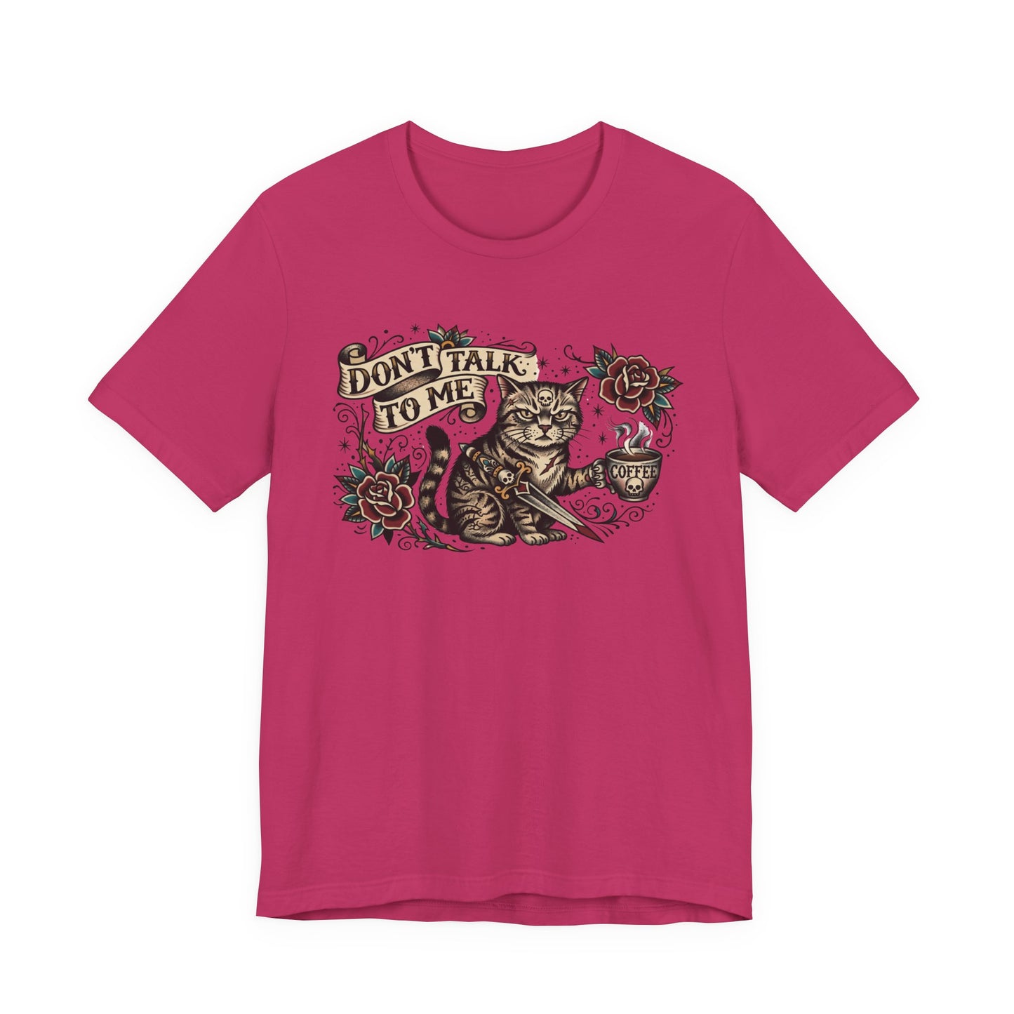VOID - Don't Talk To Me Cat Tee — Vintage Tattoo Style Graphic T-Shirt