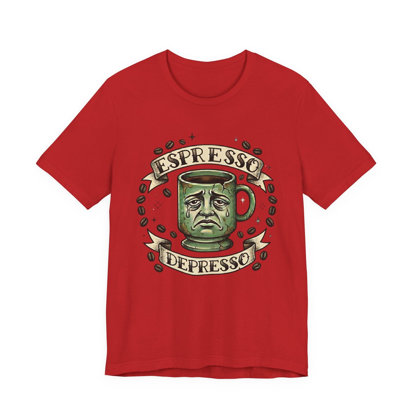VOID - Espresso Depresso Coffee Tee – Funny Coffee Mug Graphic T-Shirt