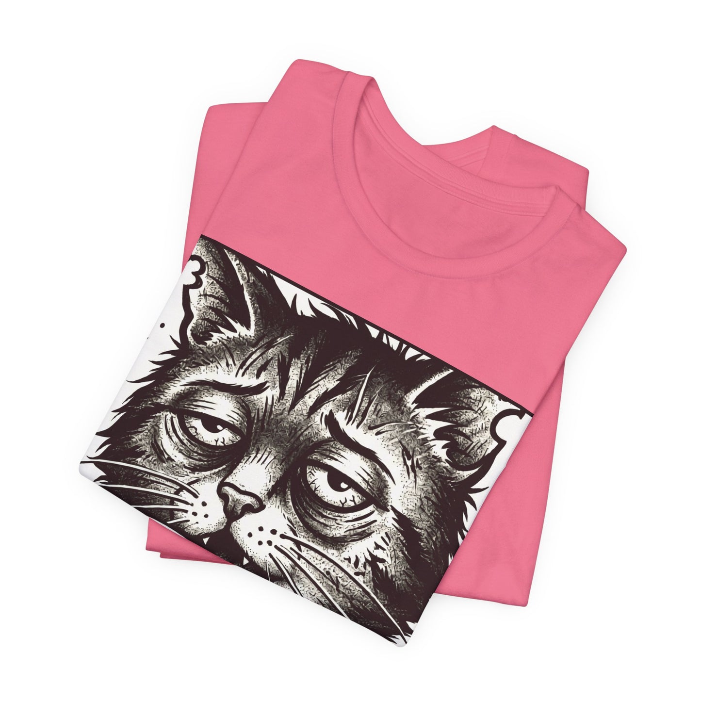 VOID - The Original Void Cat Tee — Tired Moody Cat Drinking Coffee Graphic T-Shirt